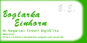 boglarka einhorn business card